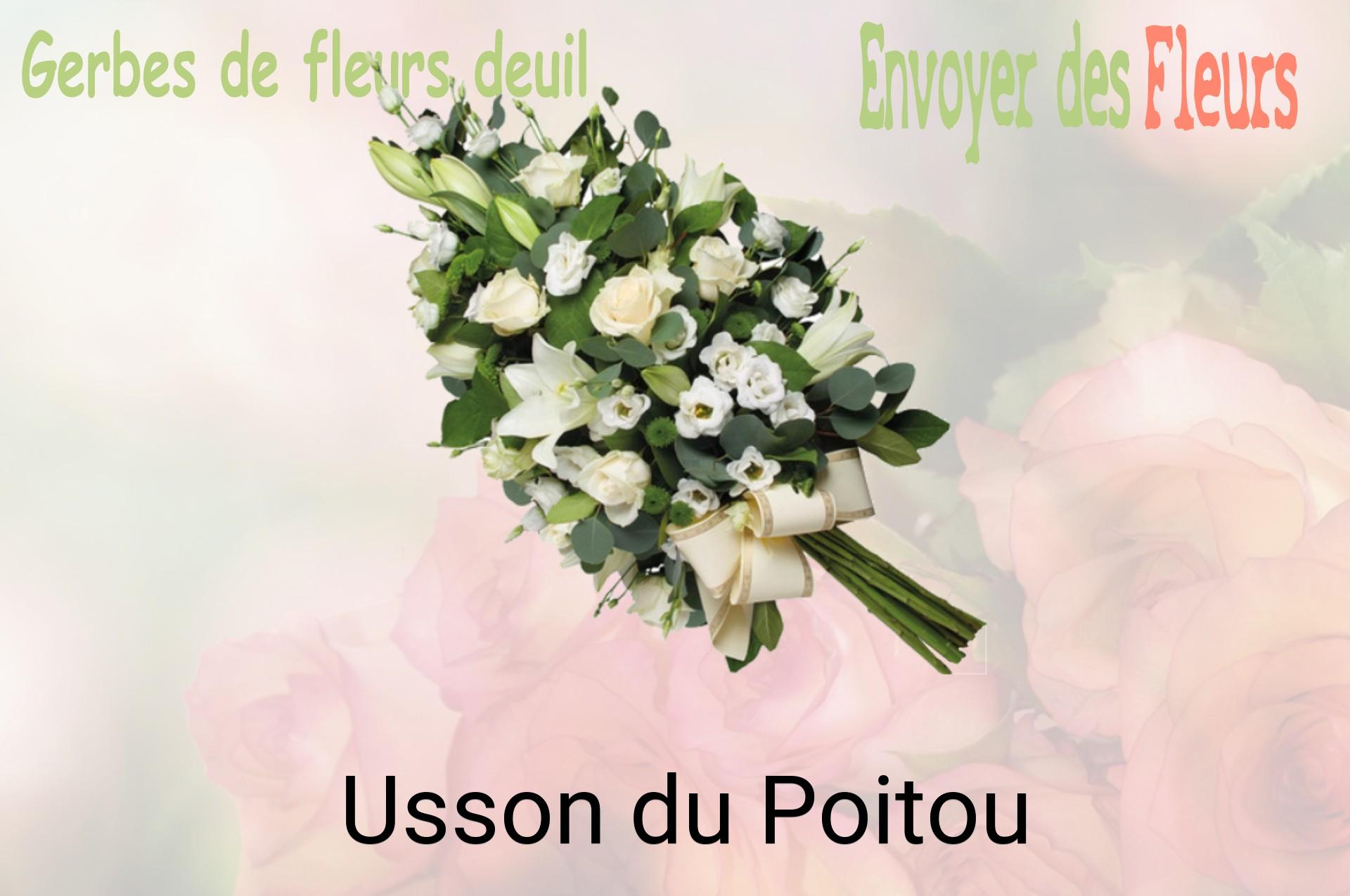Gerbe de fleurs de deuil livrée à Usson-du-Poitou